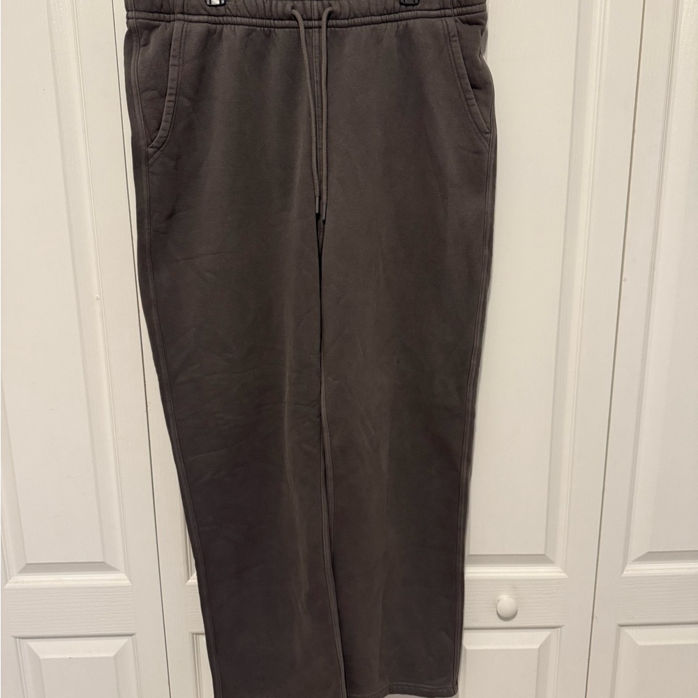 Abercrombie & Fitch Essential Baggy Open-Hem Charcoal Sweatpants XL